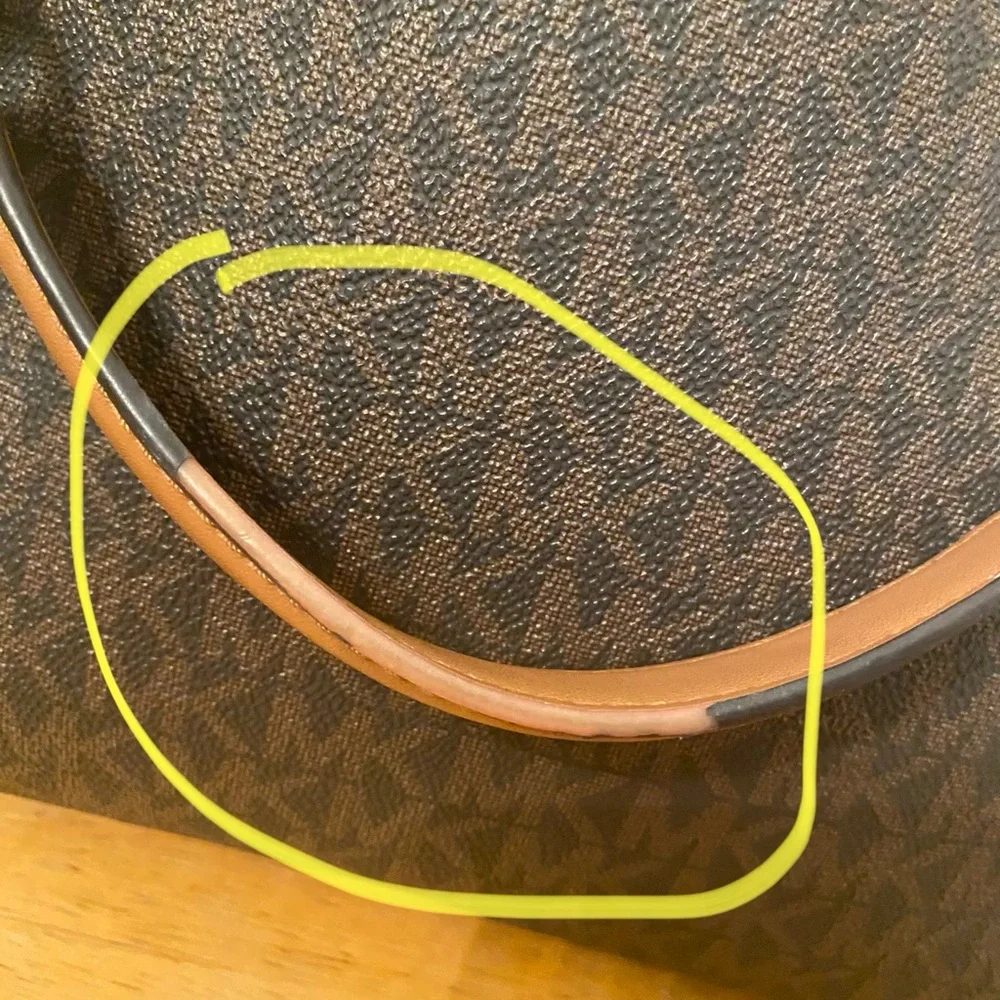 Michael Kors Brown Monogram Chain-Handle Shoulder Bag